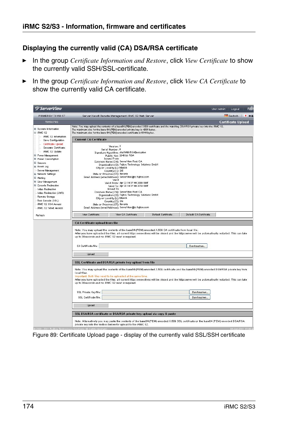 FUJITSU INTEGRATED REMOTE MANAGEMENT CONTROLLER IRMC S2/S3 User Manual | Page 174 / 426