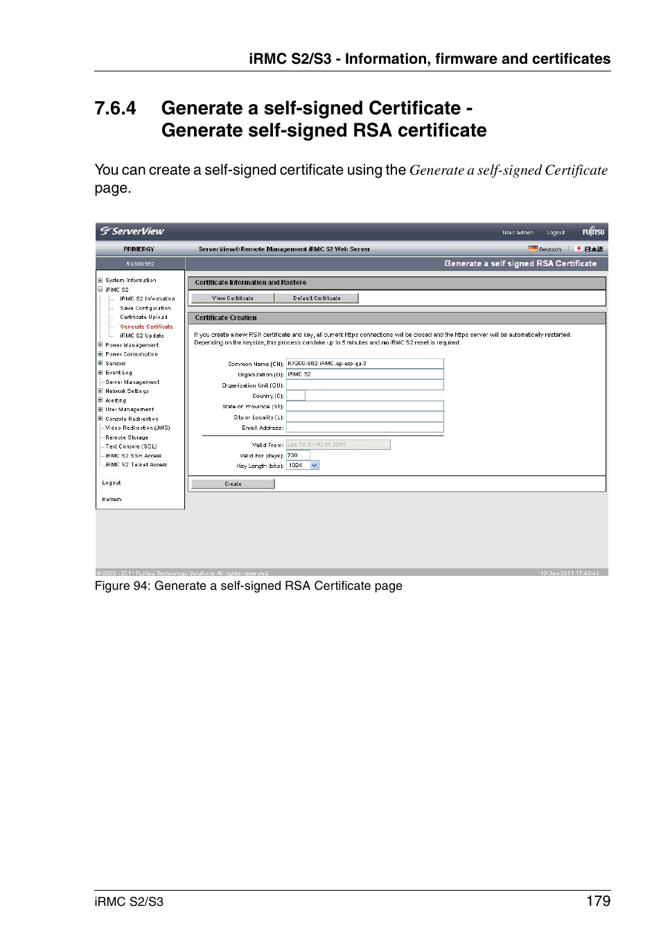 FUJITSU INTEGRATED REMOTE MANAGEMENT CONTROLLER IRMC S2/S3 User Manual | Page 179 / 426