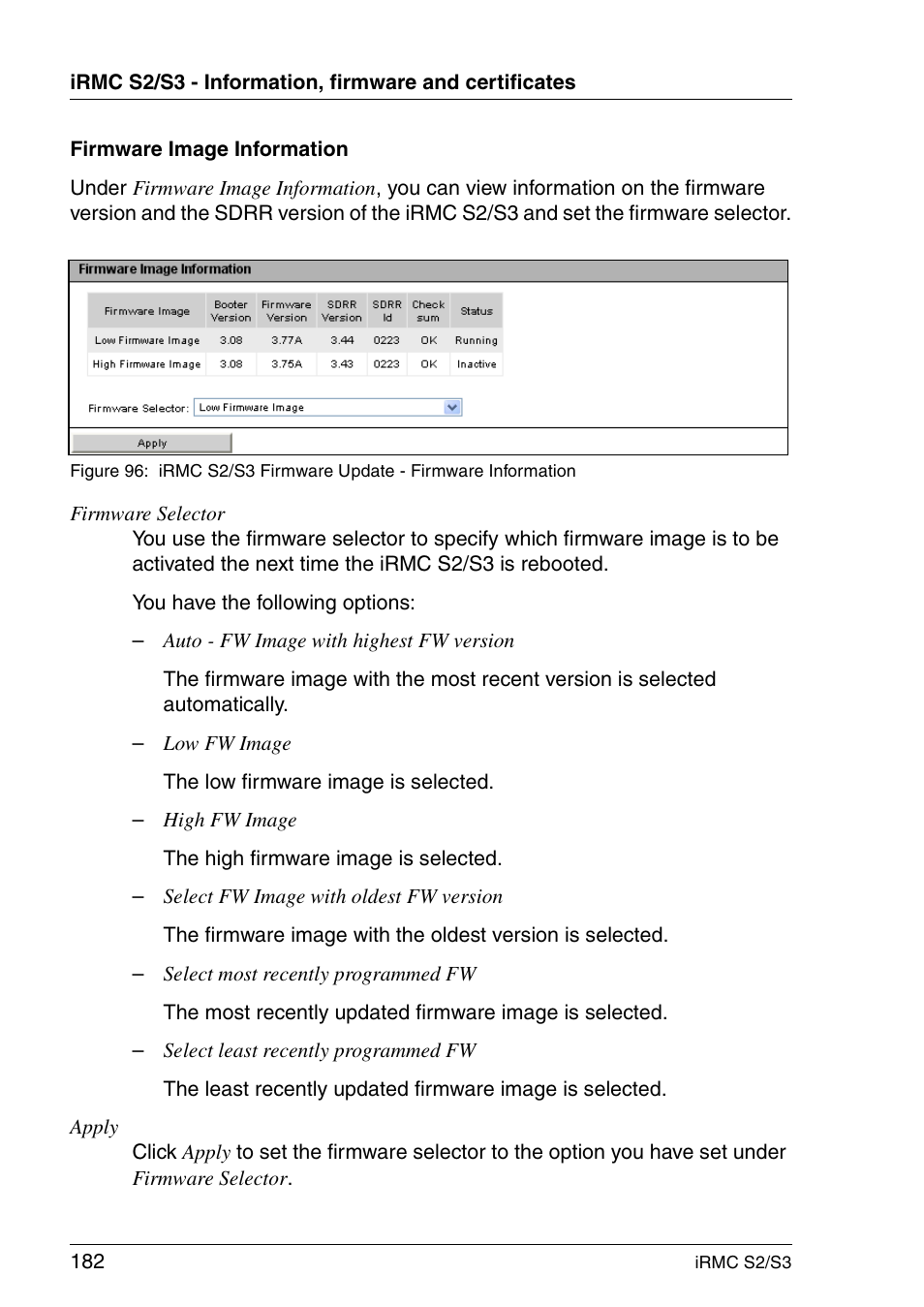 FUJITSU INTEGRATED REMOTE MANAGEMENT CONTROLLER IRMC S2/S3 User Manual | Page 182 / 426