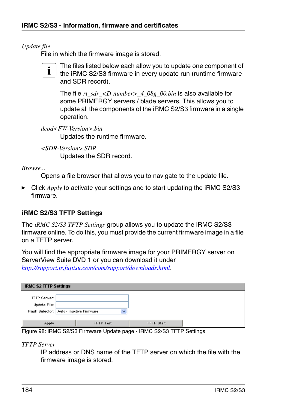 FUJITSU INTEGRATED REMOTE MANAGEMENT CONTROLLER IRMC S2/S3 User Manual | Page 184 / 426