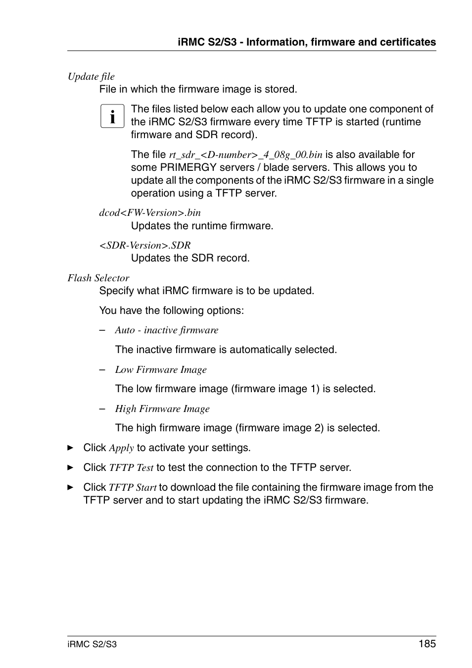 FUJITSU INTEGRATED REMOTE MANAGEMENT CONTROLLER IRMC S2/S3 User Manual | Page 185 / 426