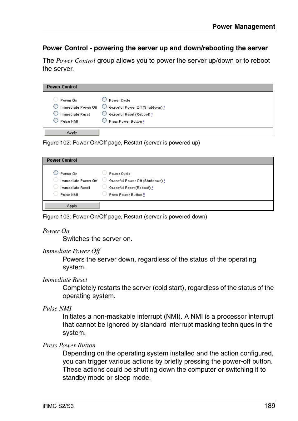 FUJITSU INTEGRATED REMOTE MANAGEMENT CONTROLLER IRMC S2/S3 User Manual | Page 189 / 426