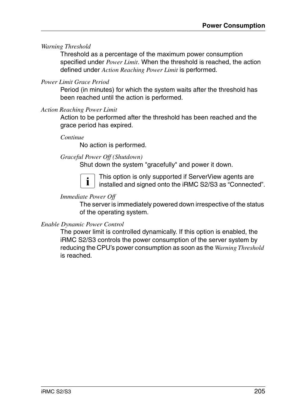 FUJITSU INTEGRATED REMOTE MANAGEMENT CONTROLLER IRMC S2/S3 User Manual | Page 205 / 426