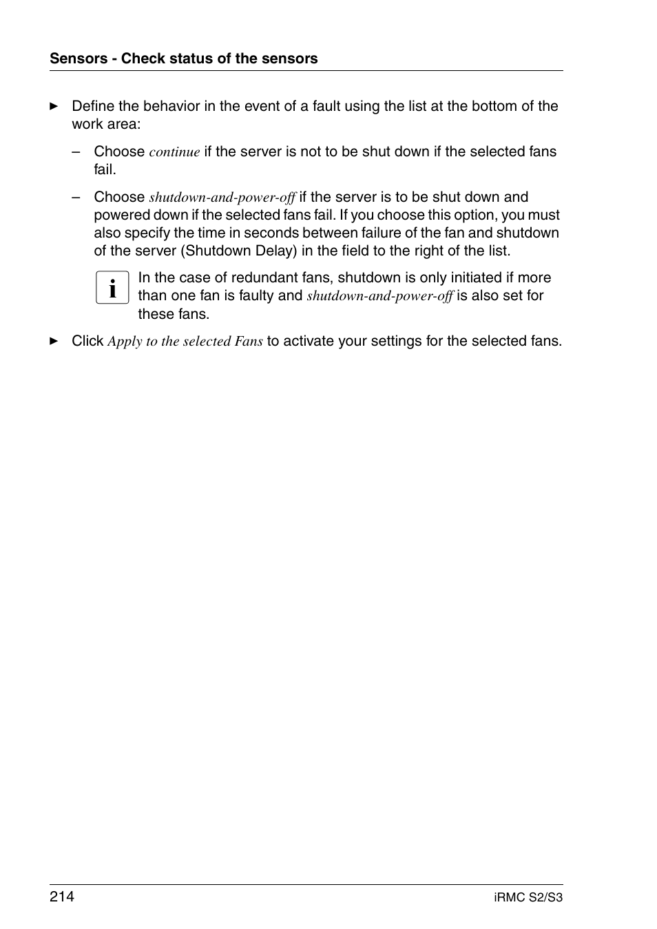 FUJITSU INTEGRATED REMOTE MANAGEMENT CONTROLLER IRMC S2/S3 User Manual | Page 214 / 426