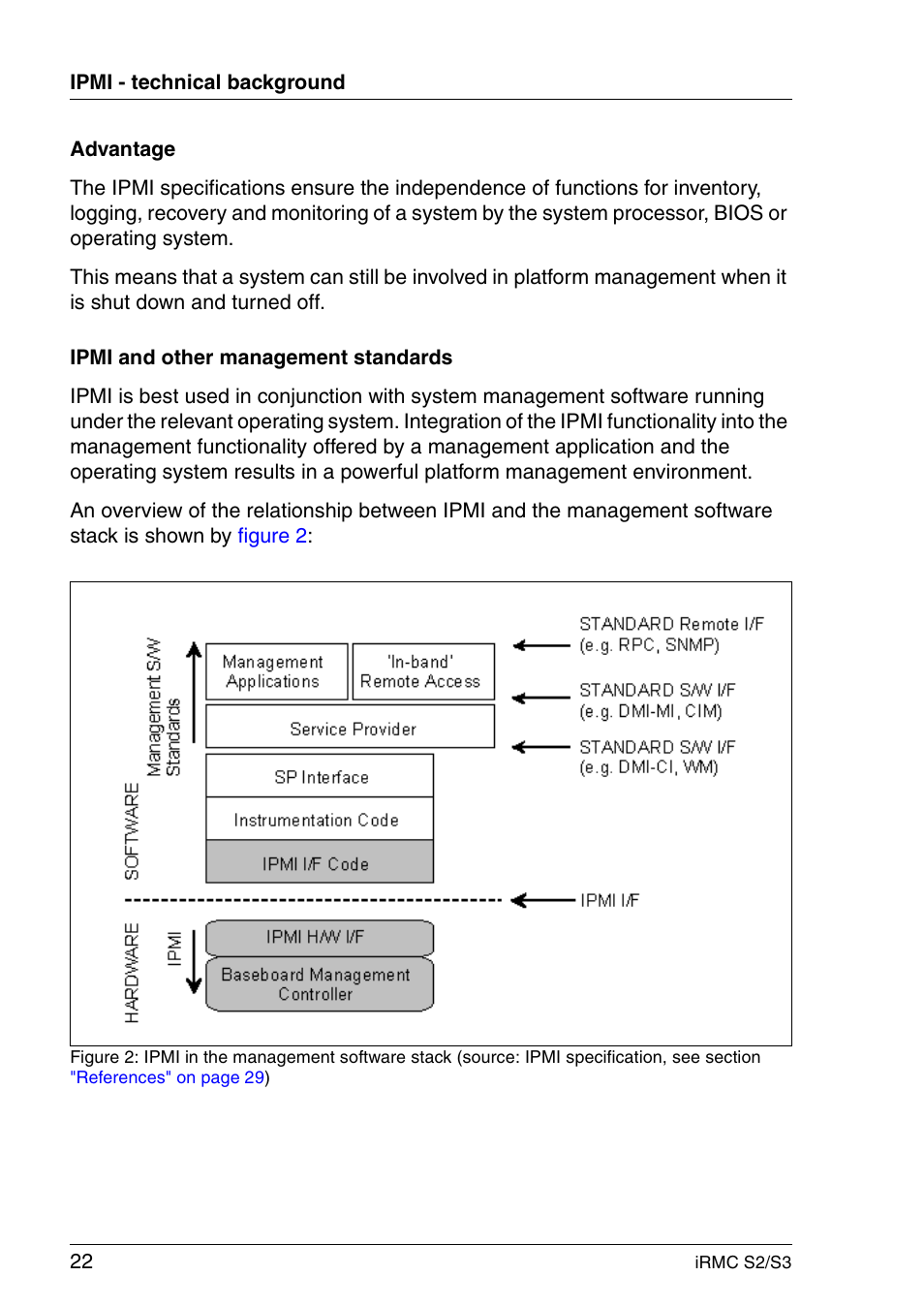 Ipmi and | FUJITSU INTEGRATED REMOTE MANAGEMENT CONTROLLER IRMC S2/S3 User Manual | Page 22 / 426