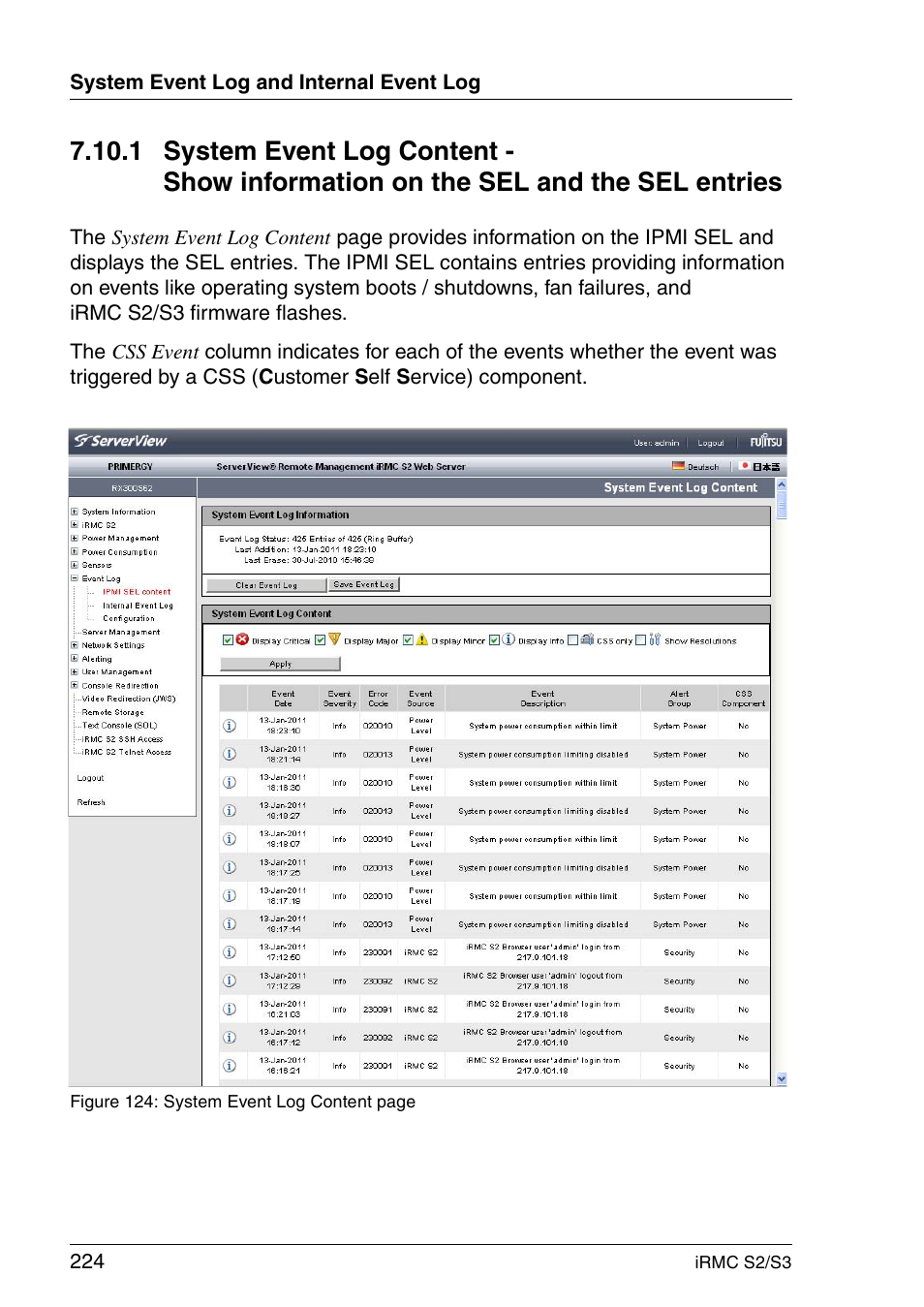 FUJITSU INTEGRATED REMOTE MANAGEMENT CONTROLLER IRMC S2/S3 User Manual | Page 224 / 426