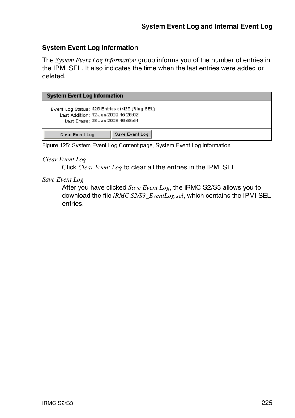 FUJITSU INTEGRATED REMOTE MANAGEMENT CONTROLLER IRMC S2/S3 User Manual | Page 225 / 426