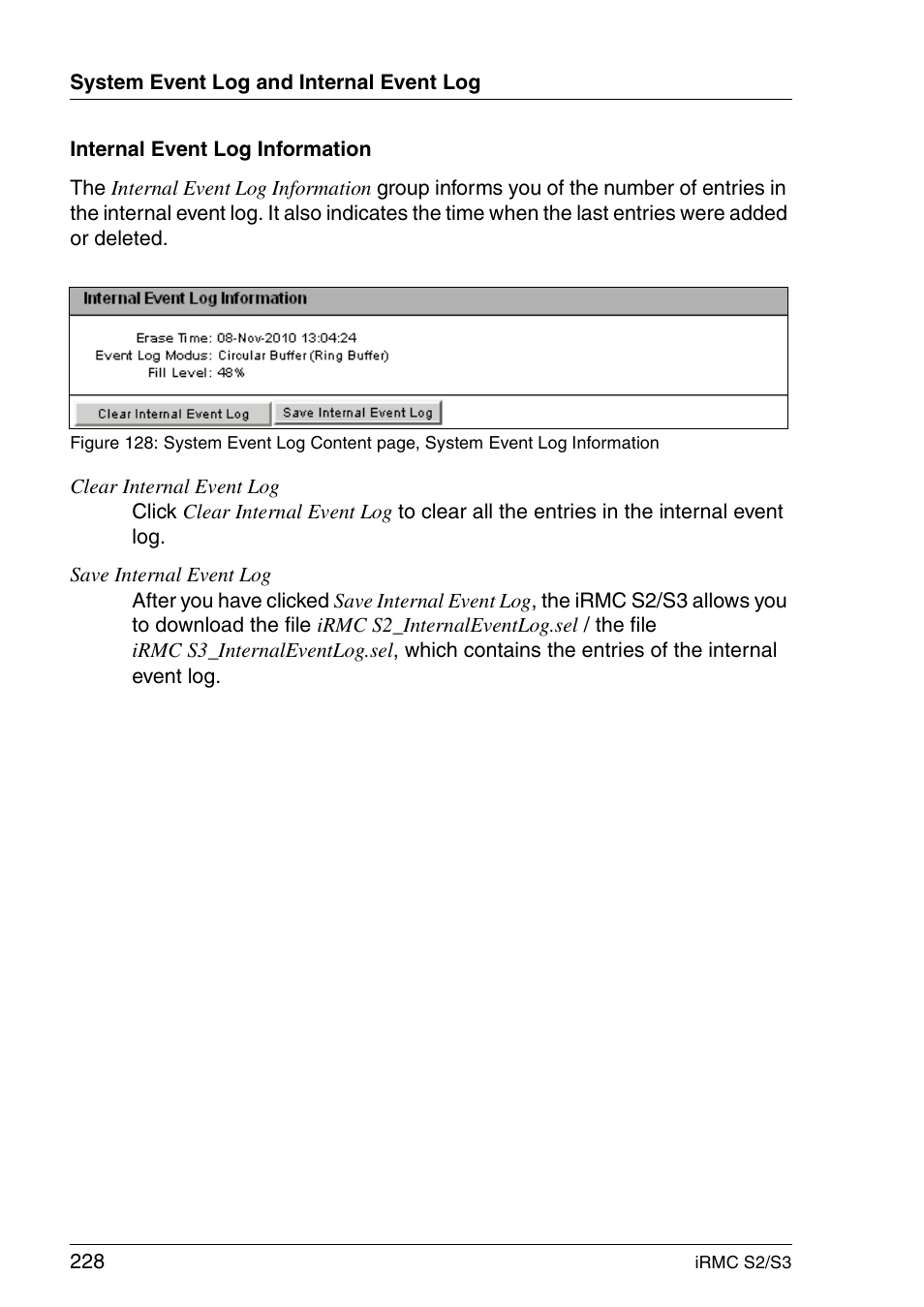 FUJITSU INTEGRATED REMOTE MANAGEMENT CONTROLLER IRMC S2/S3 User Manual | Page 228 / 426