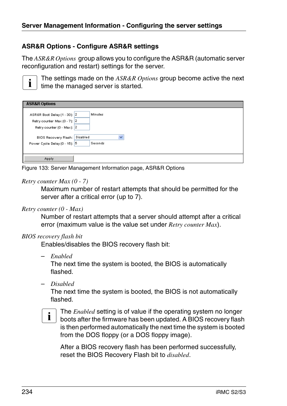 FUJITSU INTEGRATED REMOTE MANAGEMENT CONTROLLER IRMC S2/S3 User Manual | Page 234 / 426