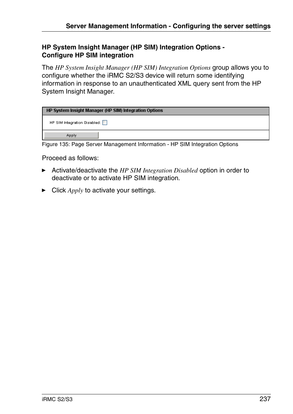 FUJITSU INTEGRATED REMOTE MANAGEMENT CONTROLLER IRMC S2/S3 User Manual | Page 237 / 426