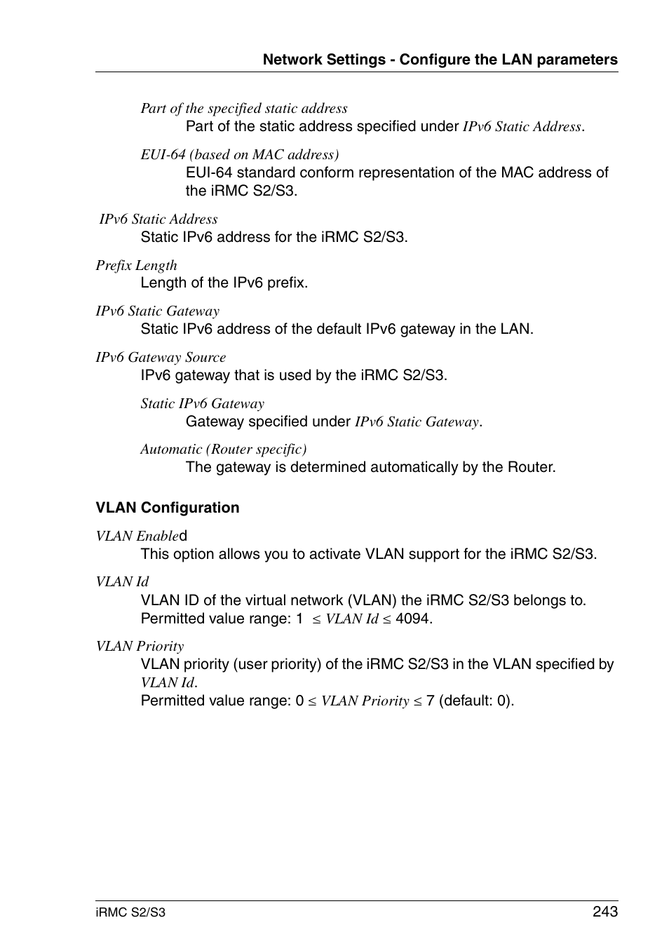 FUJITSU INTEGRATED REMOTE MANAGEMENT CONTROLLER IRMC S2/S3 User Manual | Page 243 / 426