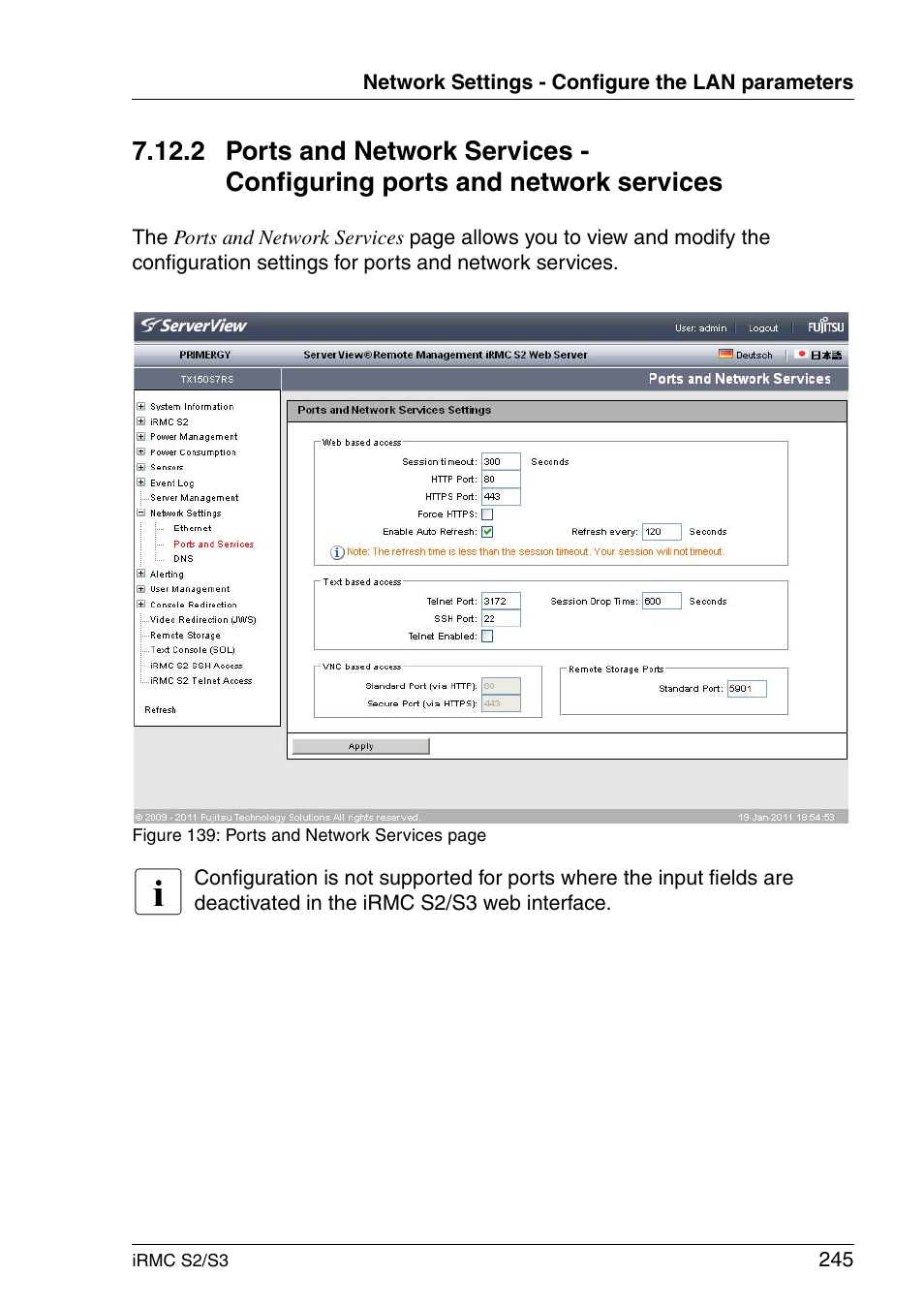 FUJITSU INTEGRATED REMOTE MANAGEMENT CONTROLLER IRMC S2/S3 User Manual | Page 245 / 426