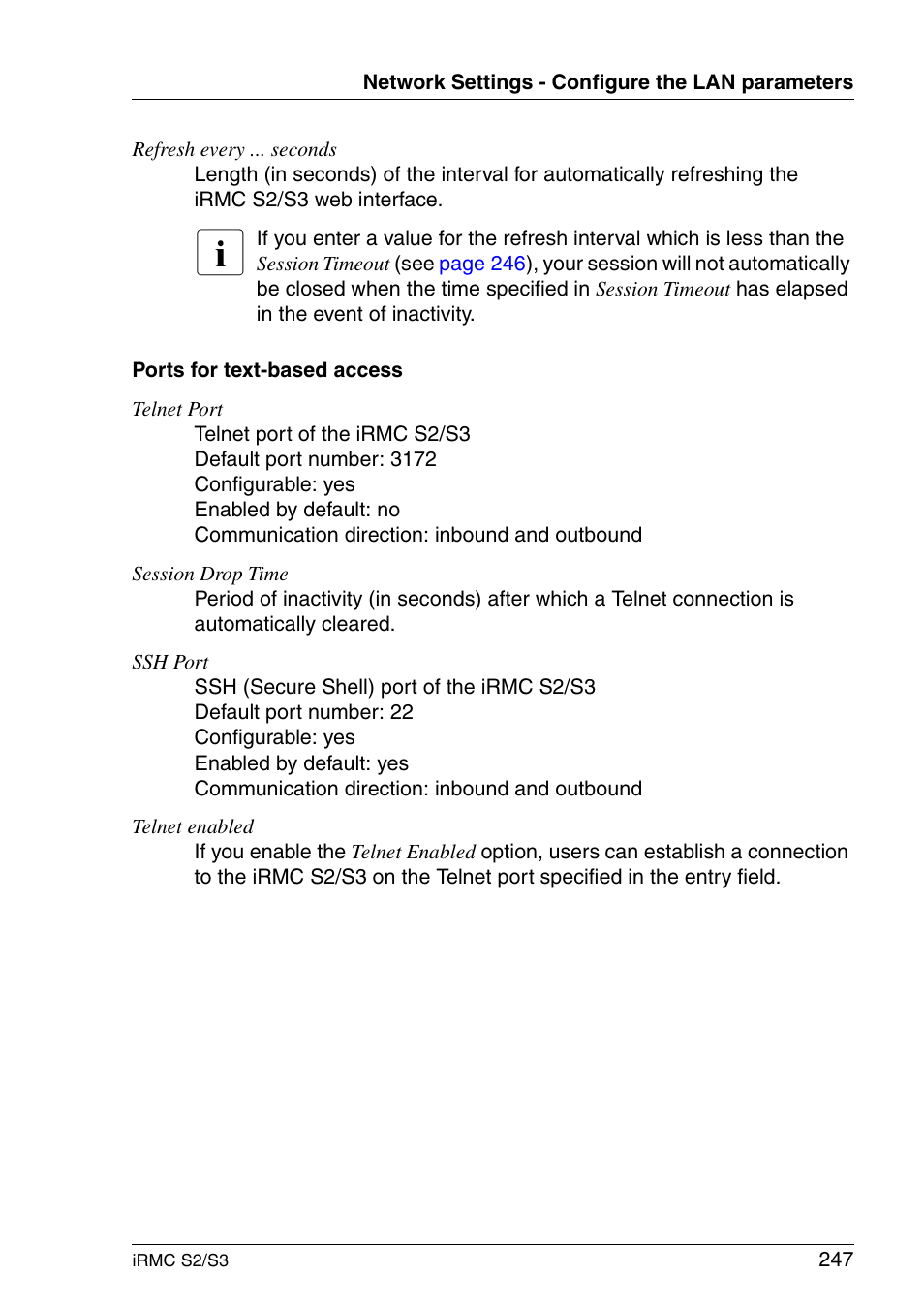 FUJITSU INTEGRATED REMOTE MANAGEMENT CONTROLLER IRMC S2/S3 User Manual | Page 247 / 426