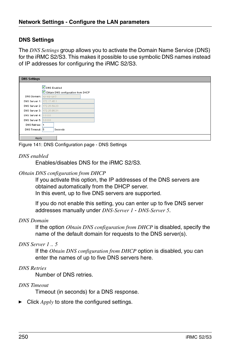 FUJITSU INTEGRATED REMOTE MANAGEMENT CONTROLLER IRMC S2/S3 User Manual | Page 250 / 426