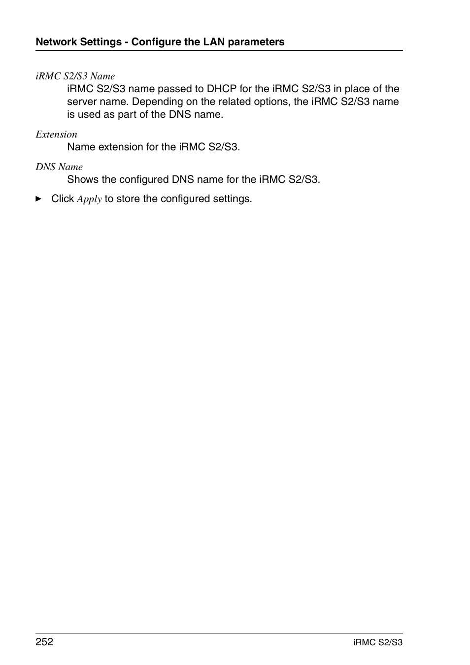 FUJITSU INTEGRATED REMOTE MANAGEMENT CONTROLLER IRMC S2/S3 User Manual | Page 252 / 426