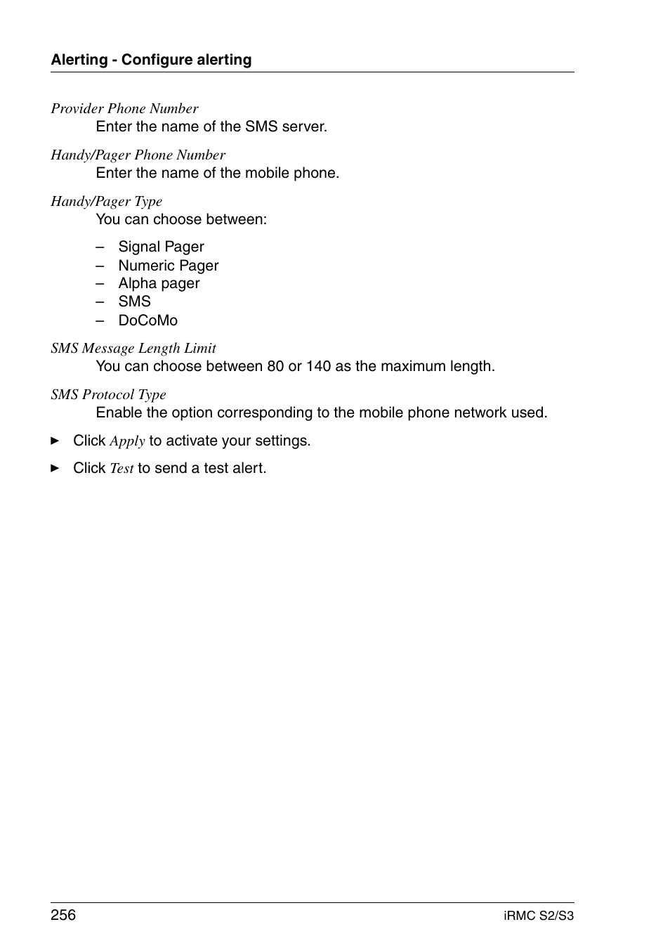 FUJITSU INTEGRATED REMOTE MANAGEMENT CONTROLLER IRMC S2/S3 User Manual | Page 256 / 426