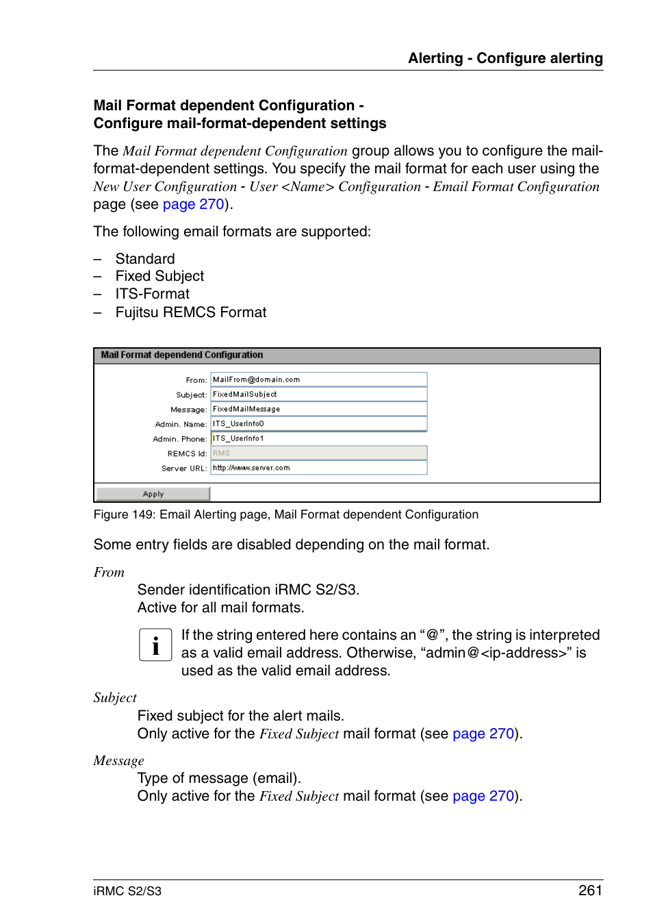 FUJITSU INTEGRATED REMOTE MANAGEMENT CONTROLLER IRMC S2/S3 User Manual | Page 261 / 426