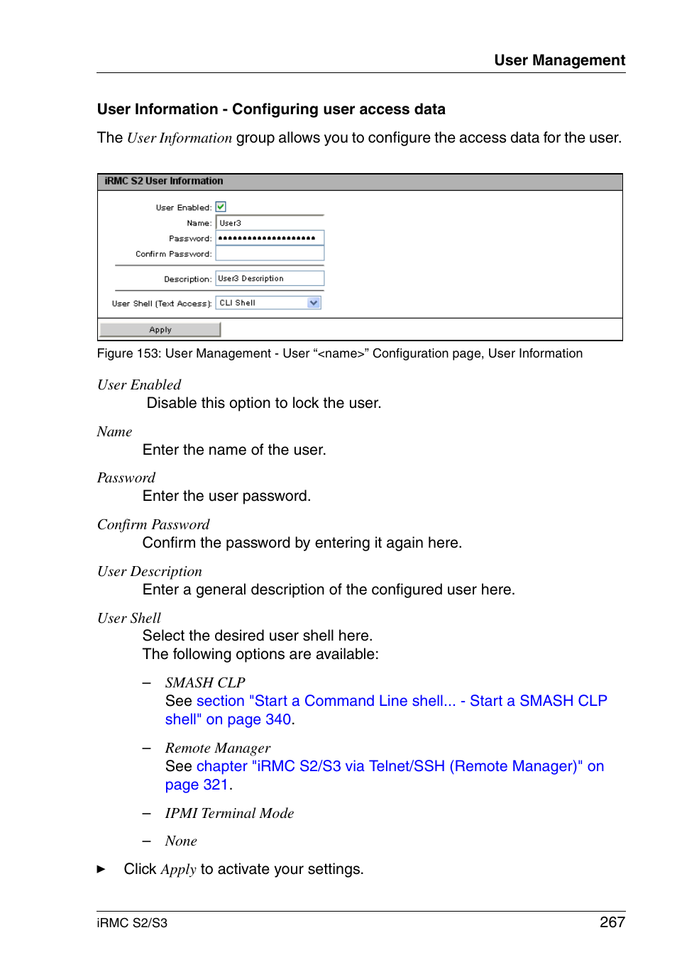 Under the des | FUJITSU INTEGRATED REMOTE MANAGEMENT CONTROLLER IRMC S2/S3 User Manual | Page 267 / 426