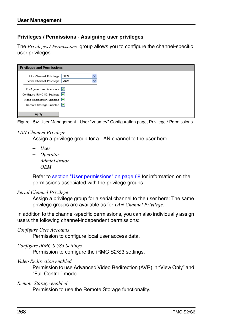 FUJITSU INTEGRATED REMOTE MANAGEMENT CONTROLLER IRMC S2/S3 User Manual | Page 268 / 426