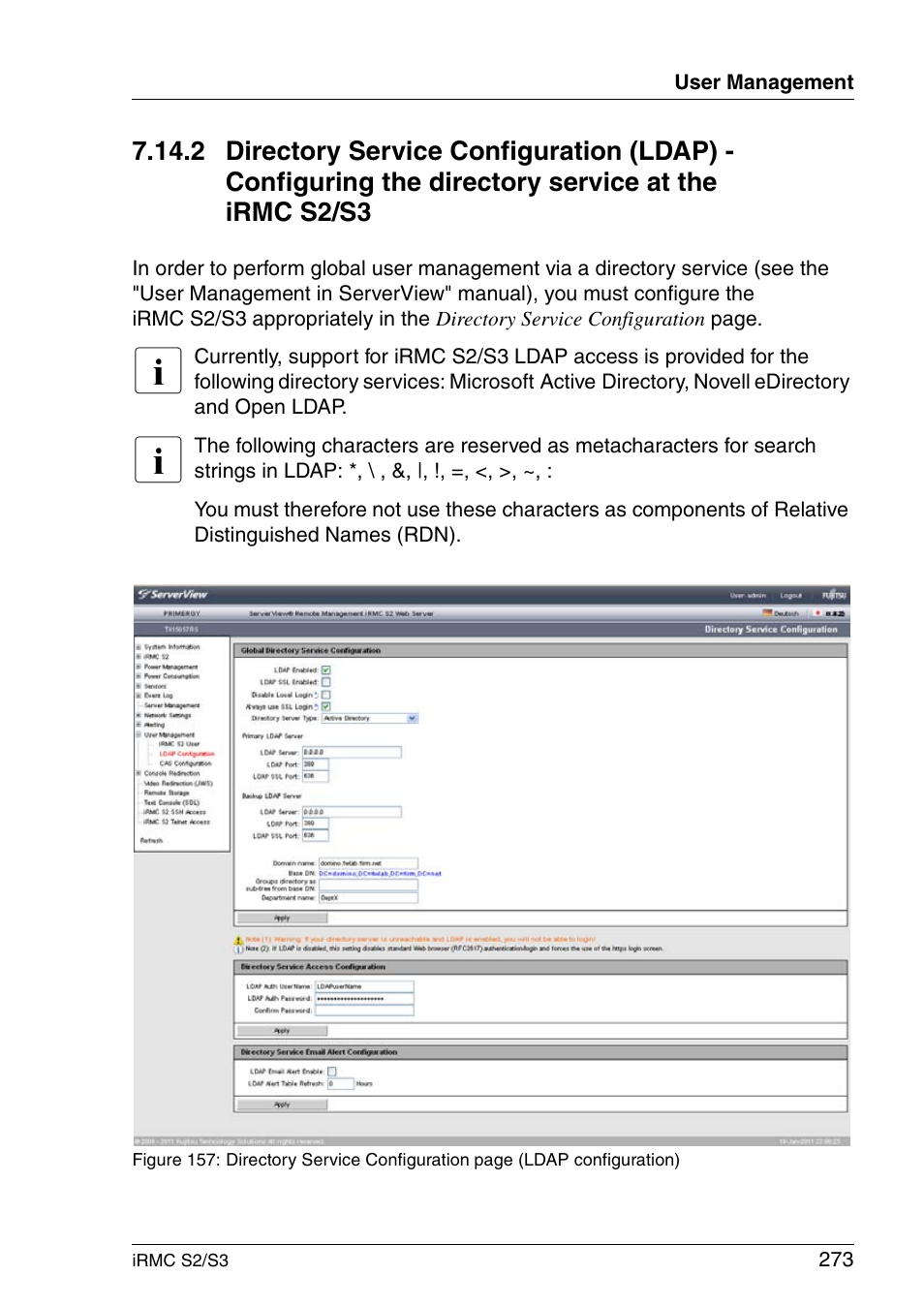 FUJITSU INTEGRATED REMOTE MANAGEMENT CONTROLLER IRMC S2/S3 User Manual | Page 273 / 426