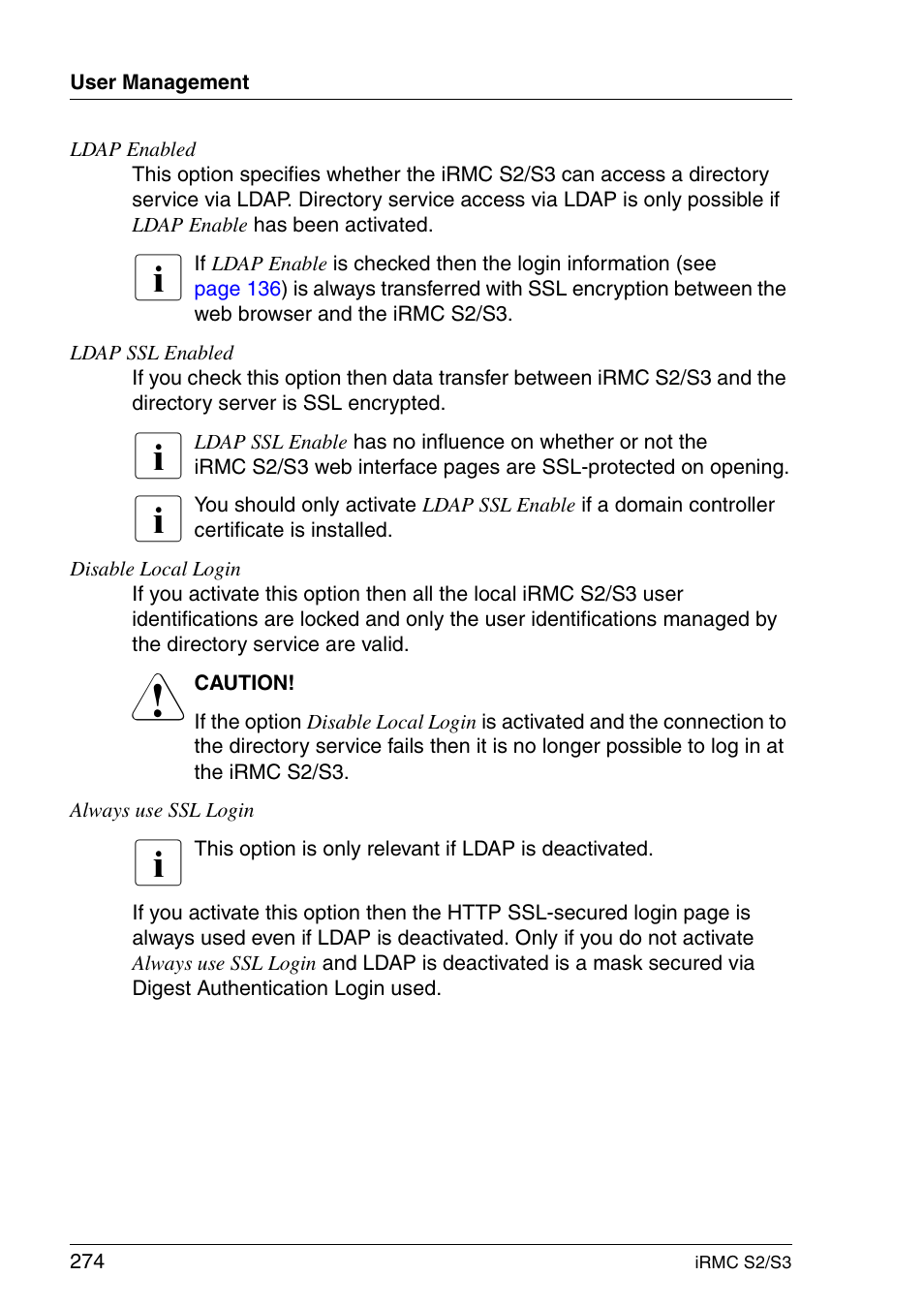 FUJITSU INTEGRATED REMOTE MANAGEMENT CONTROLLER IRMC S2/S3 User Manual | Page 274 / 426