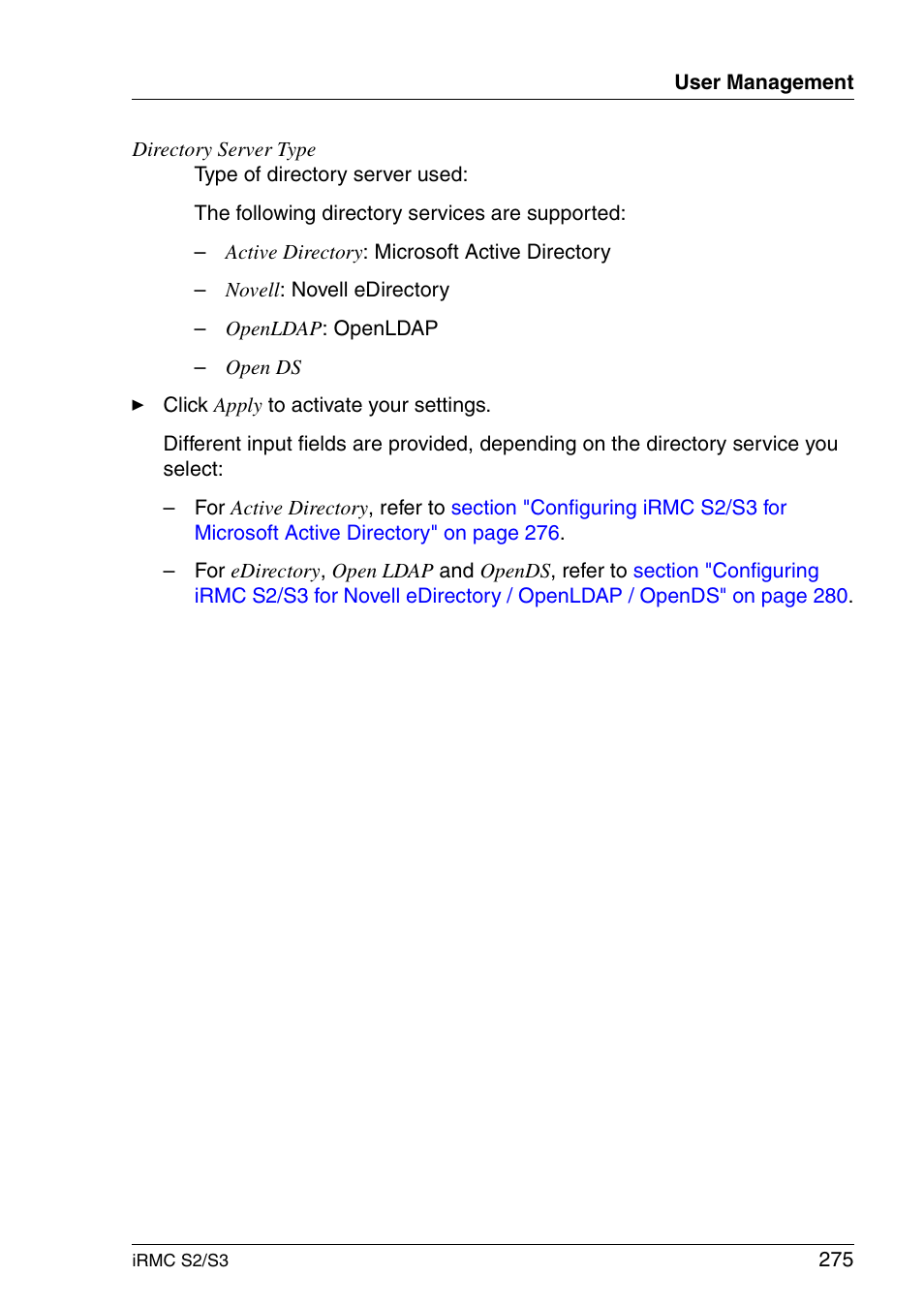 FUJITSU INTEGRATED REMOTE MANAGEMENT CONTROLLER IRMC S2/S3 User Manual | Page 275 / 426