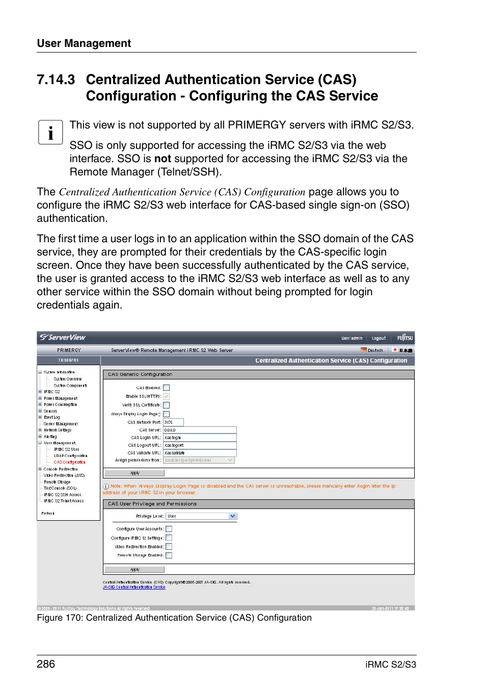 FUJITSU INTEGRATED REMOTE MANAGEMENT CONTROLLER IRMC S2/S3 User Manual | Page 286 / 426