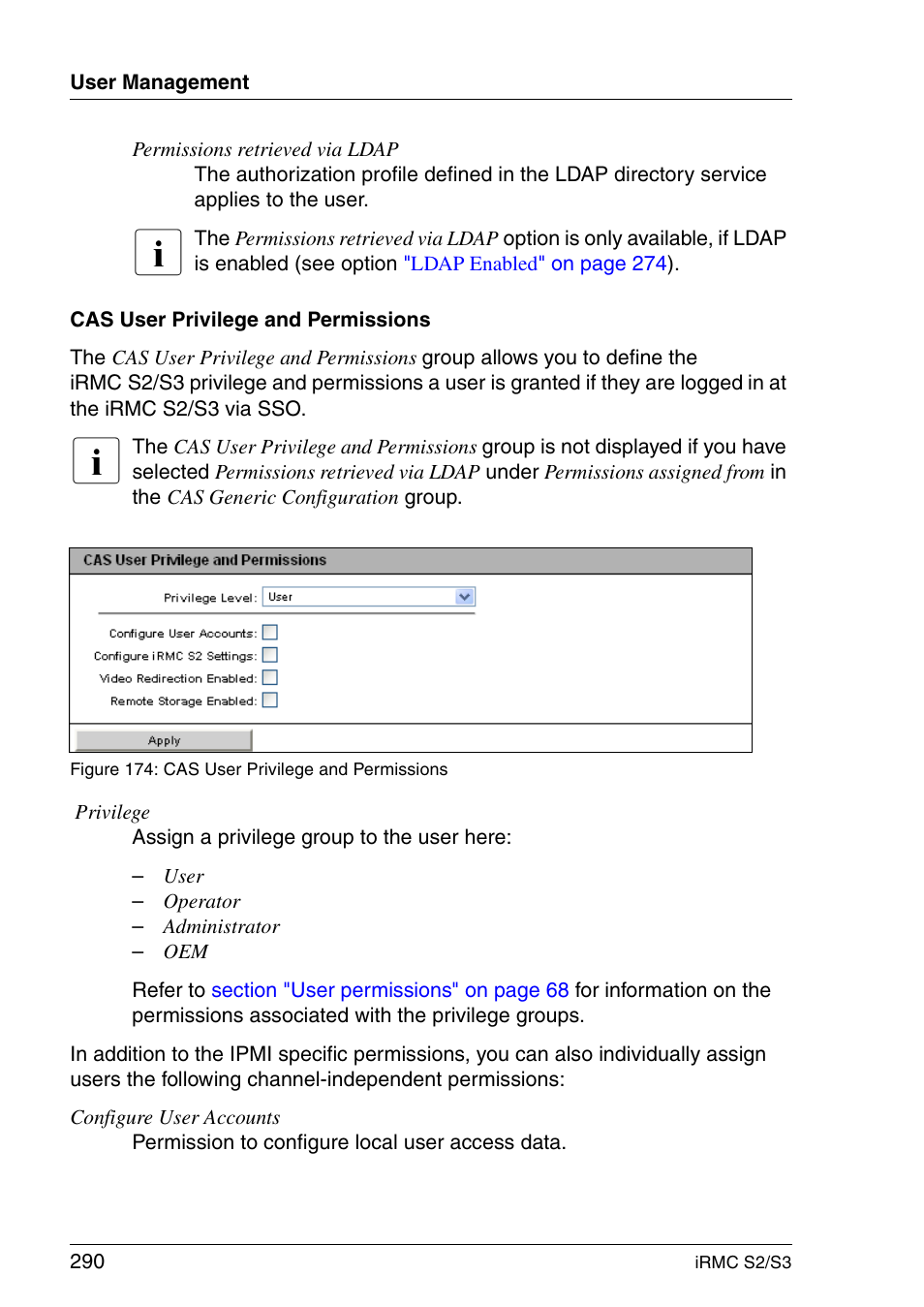FUJITSU INTEGRATED REMOTE MANAGEMENT CONTROLLER IRMC S2/S3 User Manual | Page 290 / 426