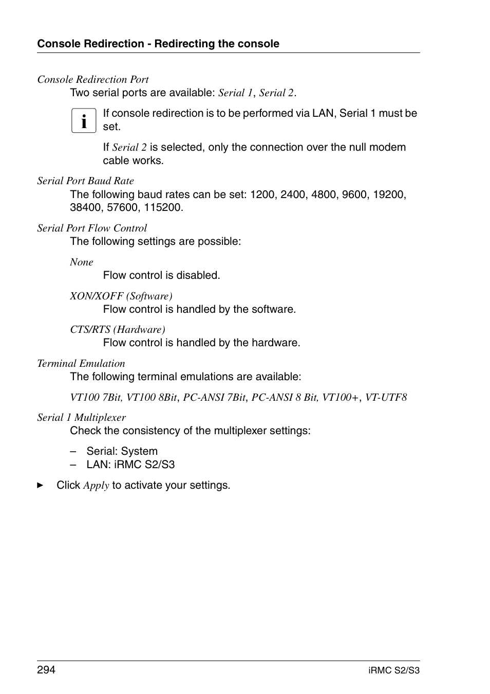 FUJITSU INTEGRATED REMOTE MANAGEMENT CONTROLLER IRMC S2/S3 User Manual | Page 294 / 426