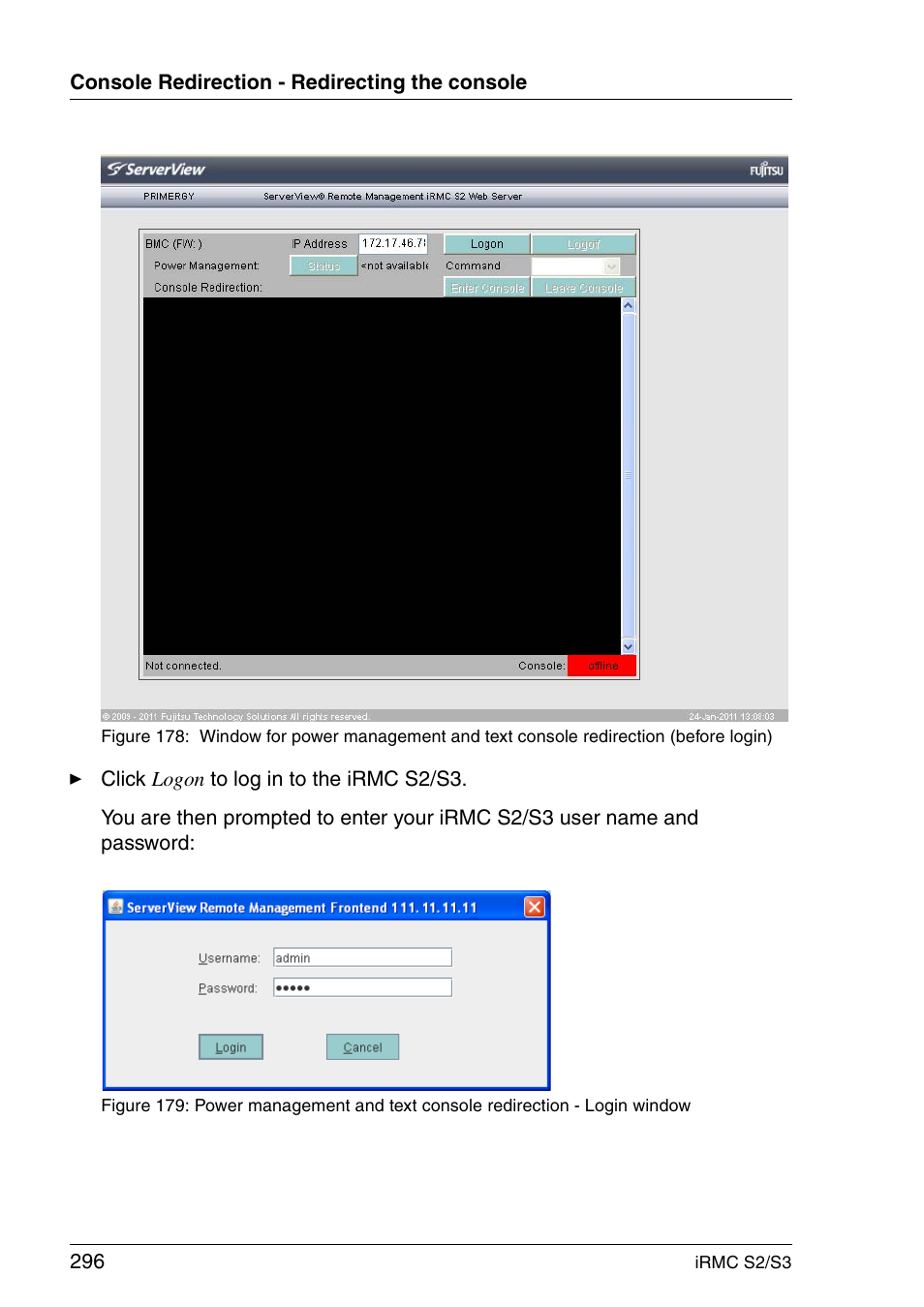 FUJITSU INTEGRATED REMOTE MANAGEMENT CONTROLLER IRMC S2/S3 User Manual | Page 296 / 426