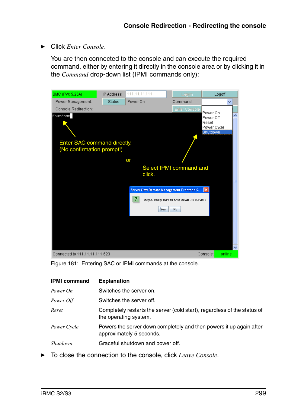 FUJITSU INTEGRATED REMOTE MANAGEMENT CONTROLLER IRMC S2/S3 User Manual | Page 299 / 426