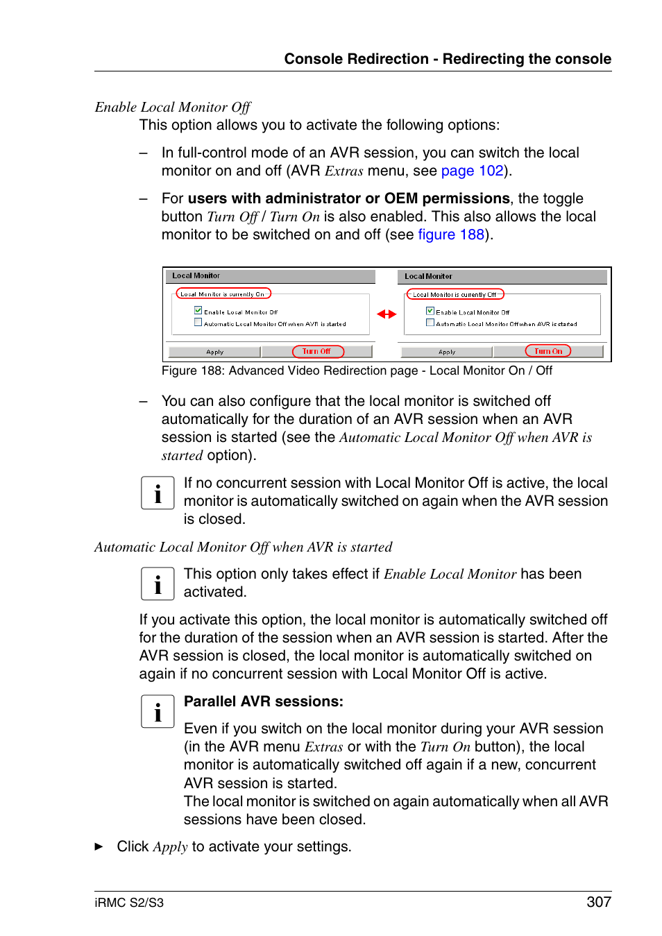 FUJITSU INTEGRATED REMOTE MANAGEMENT CONTROLLER IRMC S2/S3 User Manual | Page 307 / 426