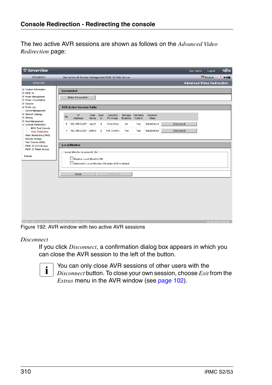 FUJITSU INTEGRATED REMOTE MANAGEMENT CONTROLLER IRMC S2/S3 User Manual | Page 310 / 426