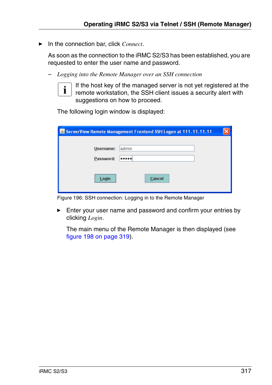 FUJITSU INTEGRATED REMOTE MANAGEMENT CONTROLLER IRMC S2/S3 User Manual | Page 317 / 426