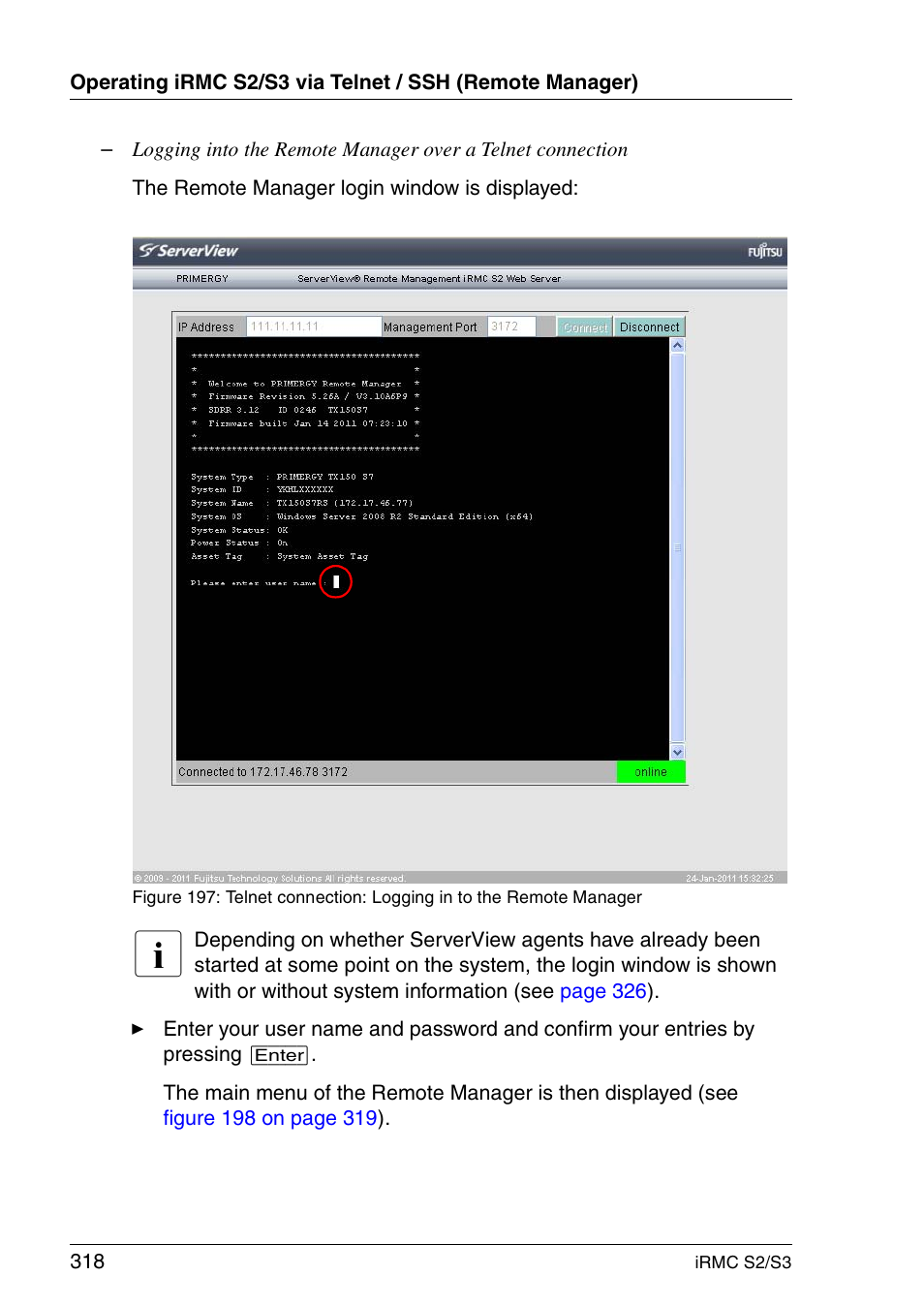 FUJITSU INTEGRATED REMOTE MANAGEMENT CONTROLLER IRMC S2/S3 User Manual | Page 318 / 426