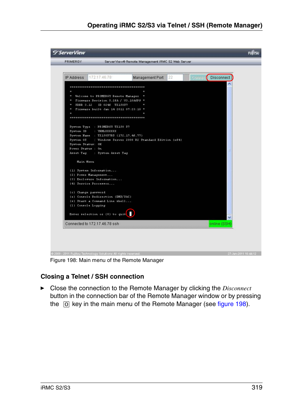 FUJITSU INTEGRATED REMOTE MANAGEMENT CONTROLLER IRMC S2/S3 User Manual | Page 319 / 426