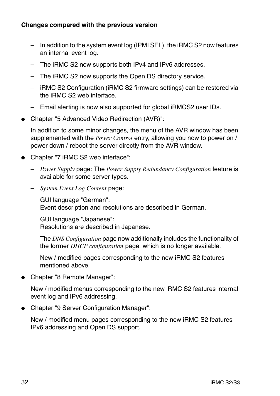FUJITSU INTEGRATED REMOTE MANAGEMENT CONTROLLER IRMC S2/S3 User Manual | Page 32 / 426