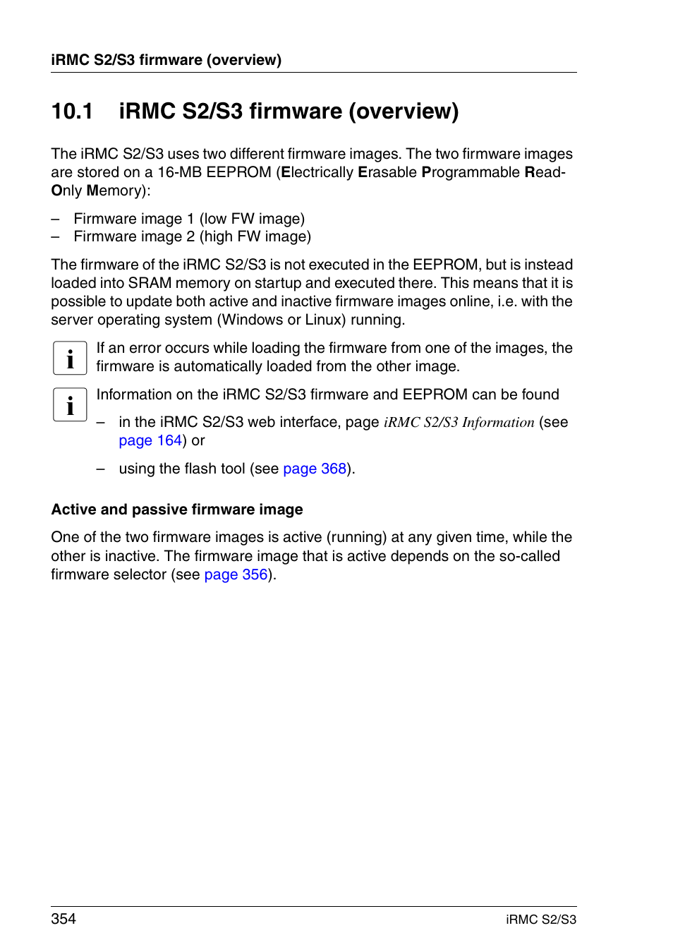 Irmc s2/s3 firmware (overview), 1 irmc s2/s3 firmware (overview) | FUJITSU INTEGRATED REMOTE MANAGEMENT CONTROLLER IRMC S2/S3 User Manual | Page 354 / 426