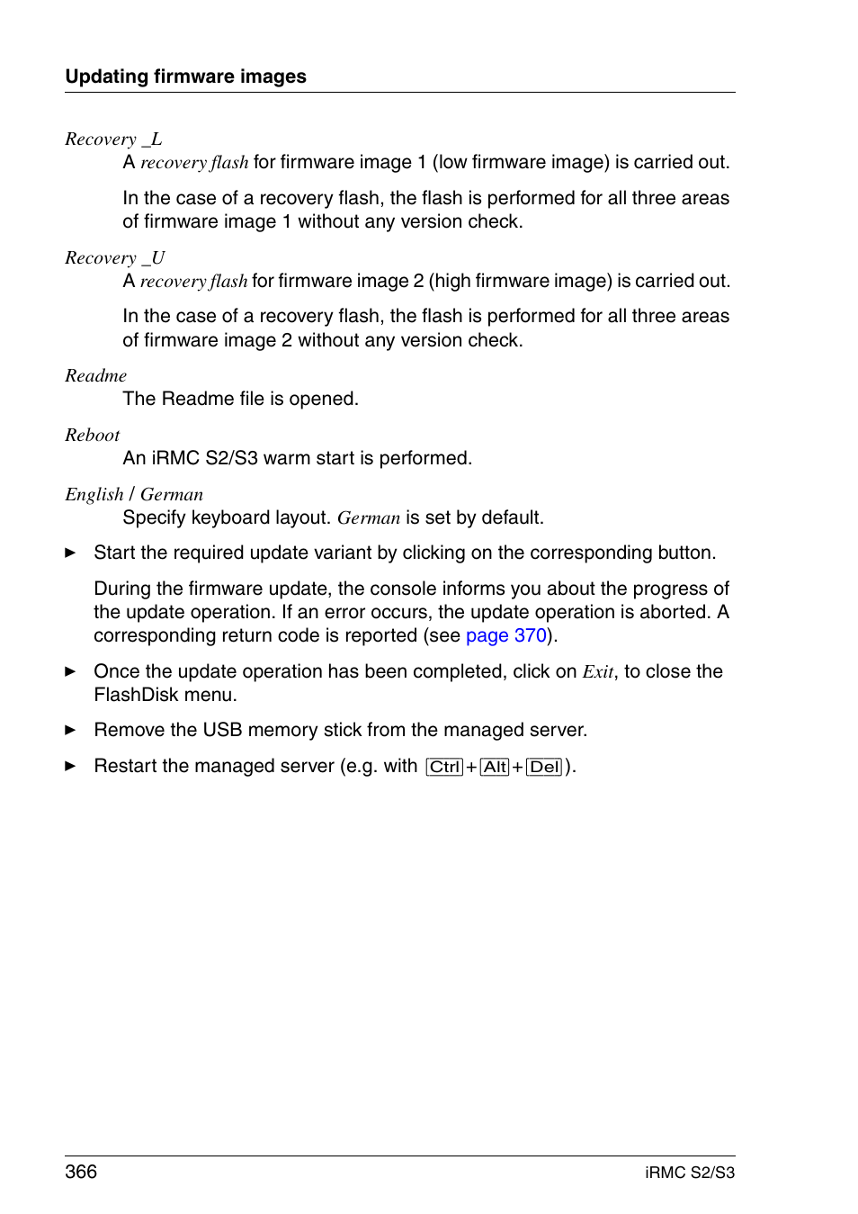 FUJITSU INTEGRATED REMOTE MANAGEMENT CONTROLLER IRMC S2/S3 User Manual | Page 366 / 426