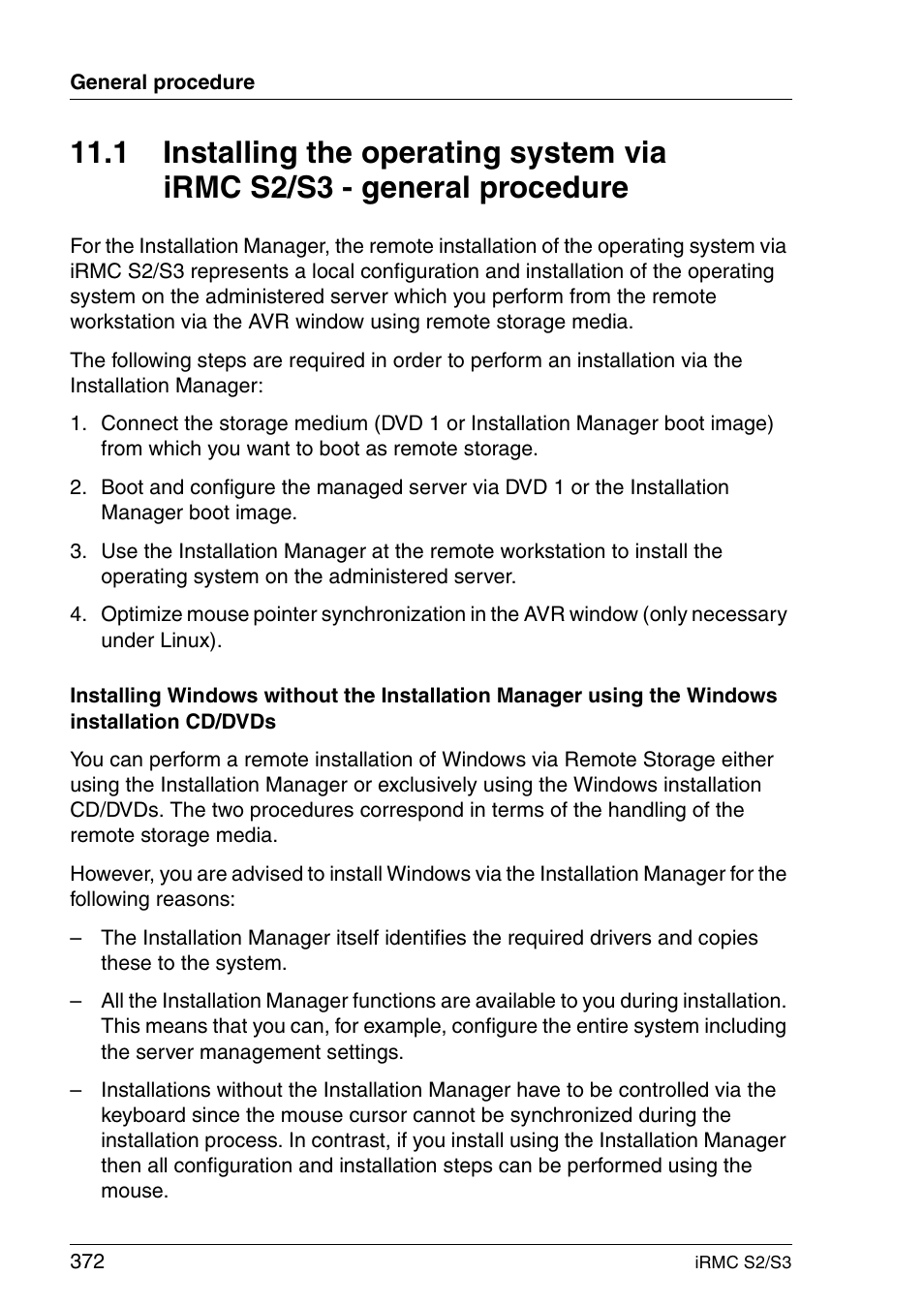 FUJITSU INTEGRATED REMOTE MANAGEMENT CONTROLLER IRMC S2/S3 User Manual | Page 372 / 426