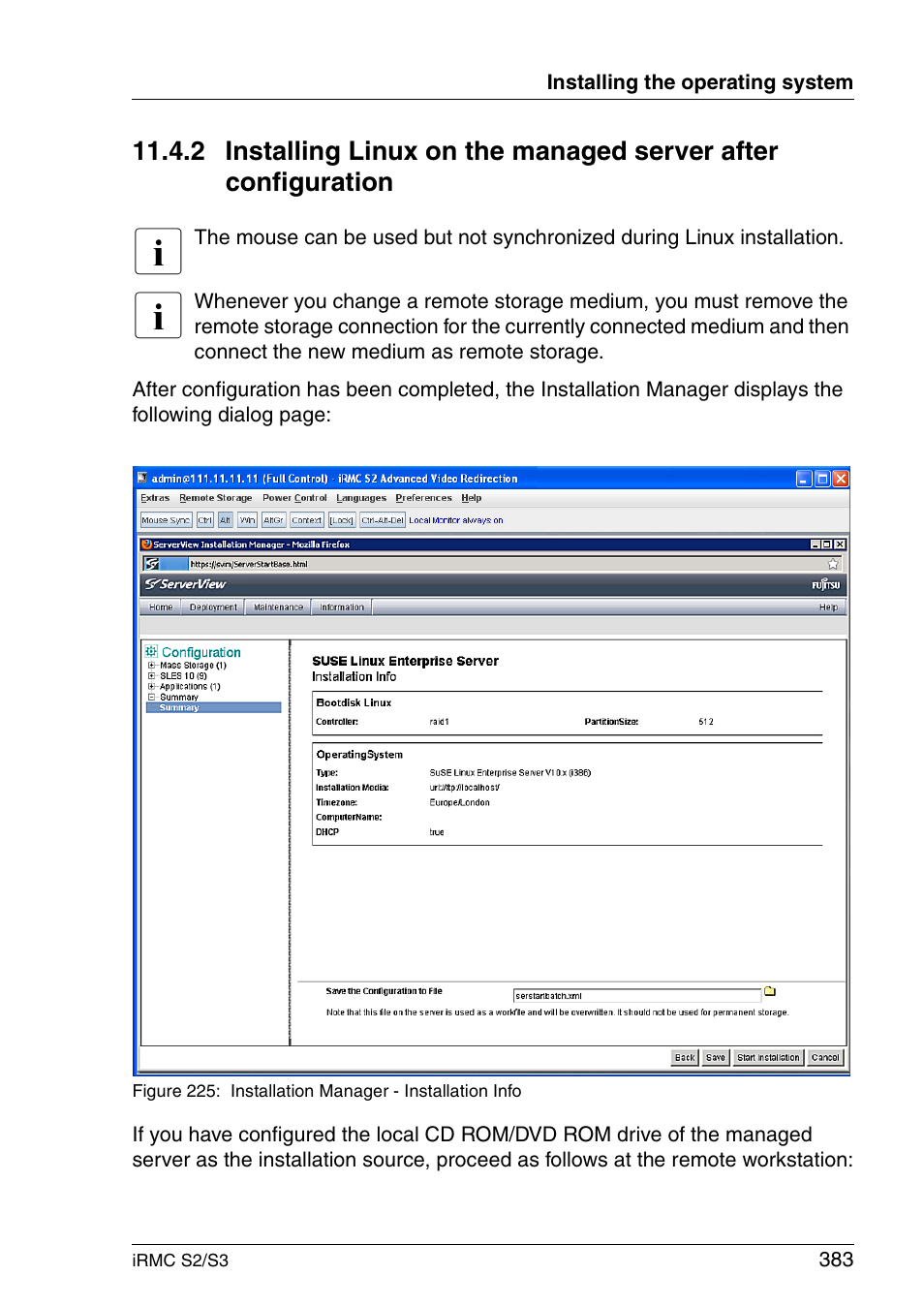 FUJITSU INTEGRATED REMOTE MANAGEMENT CONTROLLER IRMC S2/S3 User Manual | Page 383 / 426
