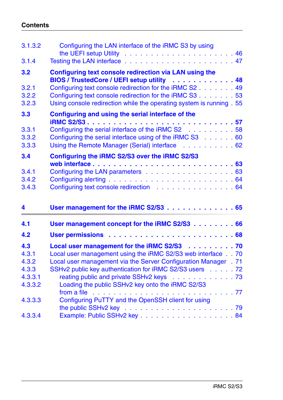 FUJITSU INTEGRATED REMOTE MANAGEMENT CONTROLLER IRMC S2/S3 User Manual | Page 4 / 426