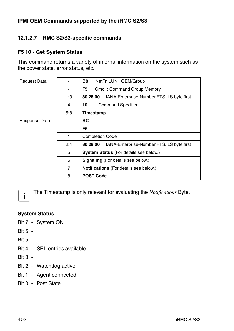 Irmc s2/s3-specific commands | FUJITSU INTEGRATED REMOTE MANAGEMENT CONTROLLER IRMC S2/S3 User Manual | Page 402 / 426