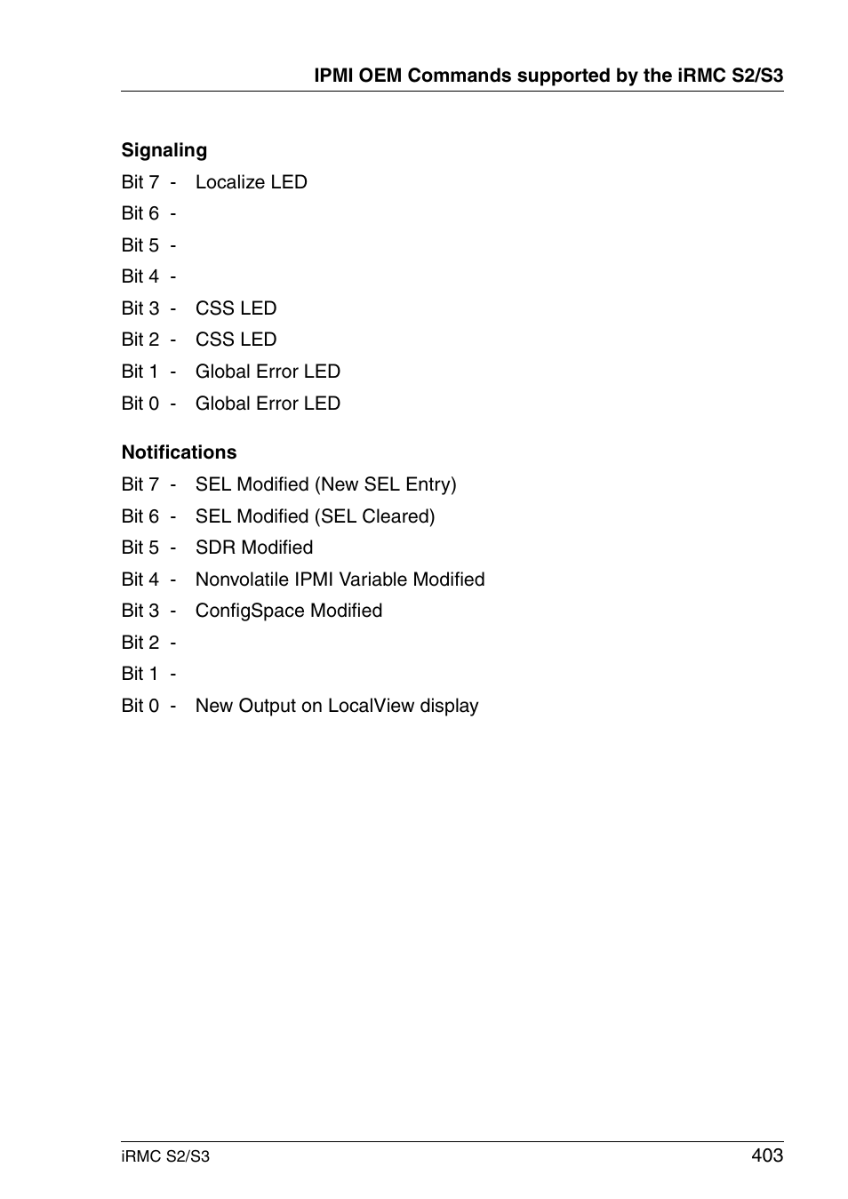 FUJITSU INTEGRATED REMOTE MANAGEMENT CONTROLLER IRMC S2/S3 User Manual | Page 403 / 426