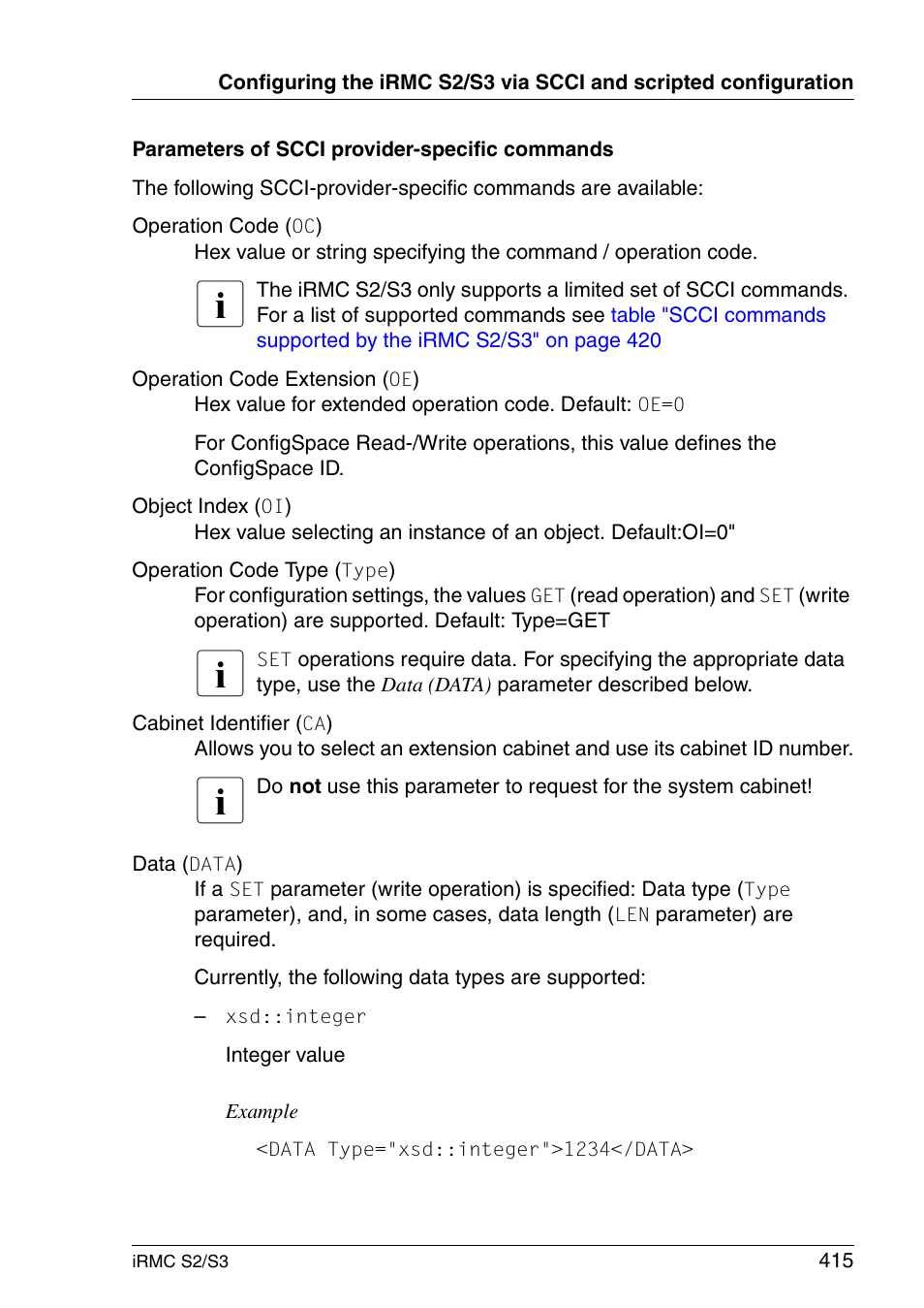 FUJITSU INTEGRATED REMOTE MANAGEMENT CONTROLLER IRMC S2/S3 User Manual | Page 415 / 426