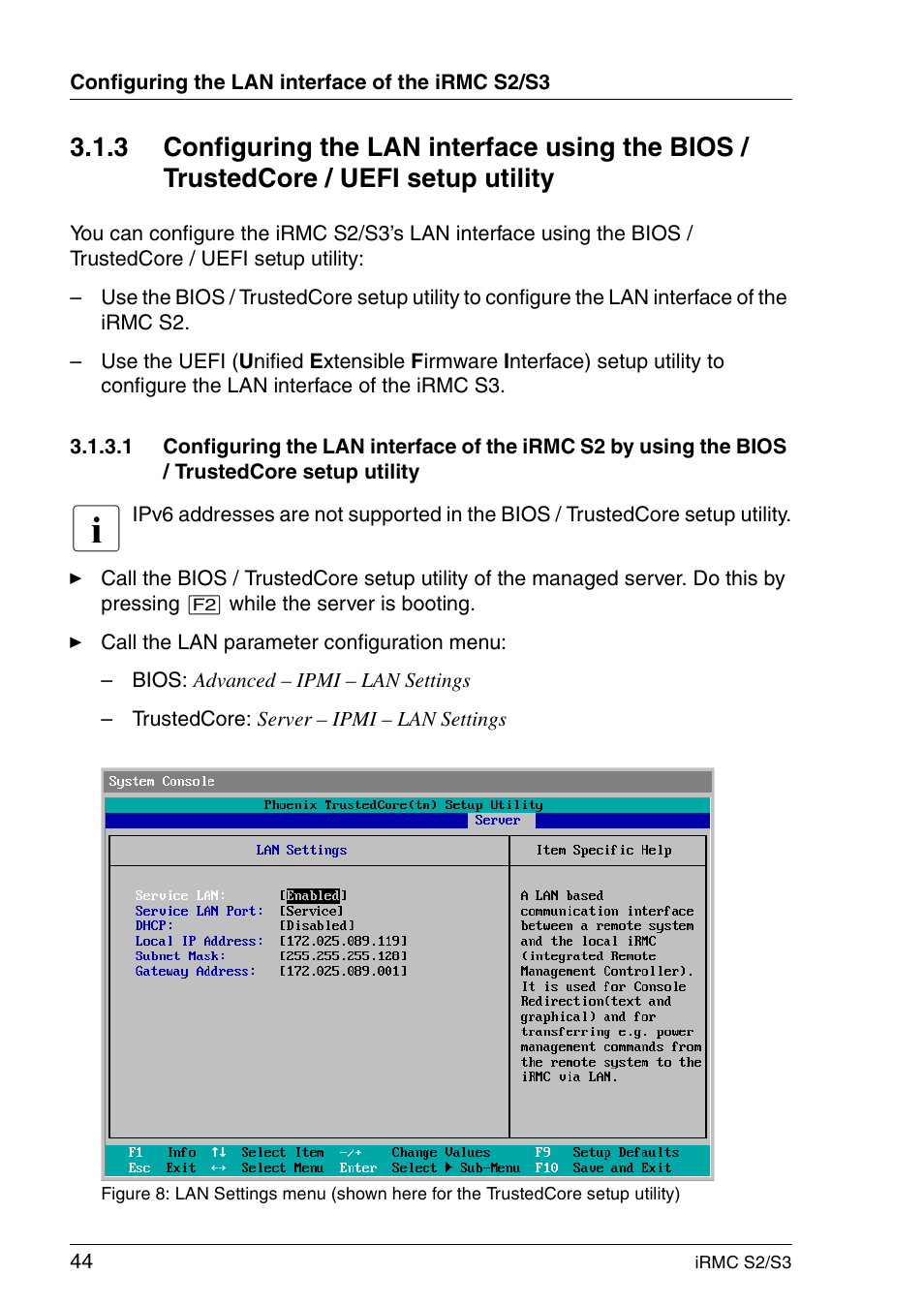 FUJITSU INTEGRATED REMOTE MANAGEMENT CONTROLLER IRMC S2/S3 User Manual | Page 44 / 426