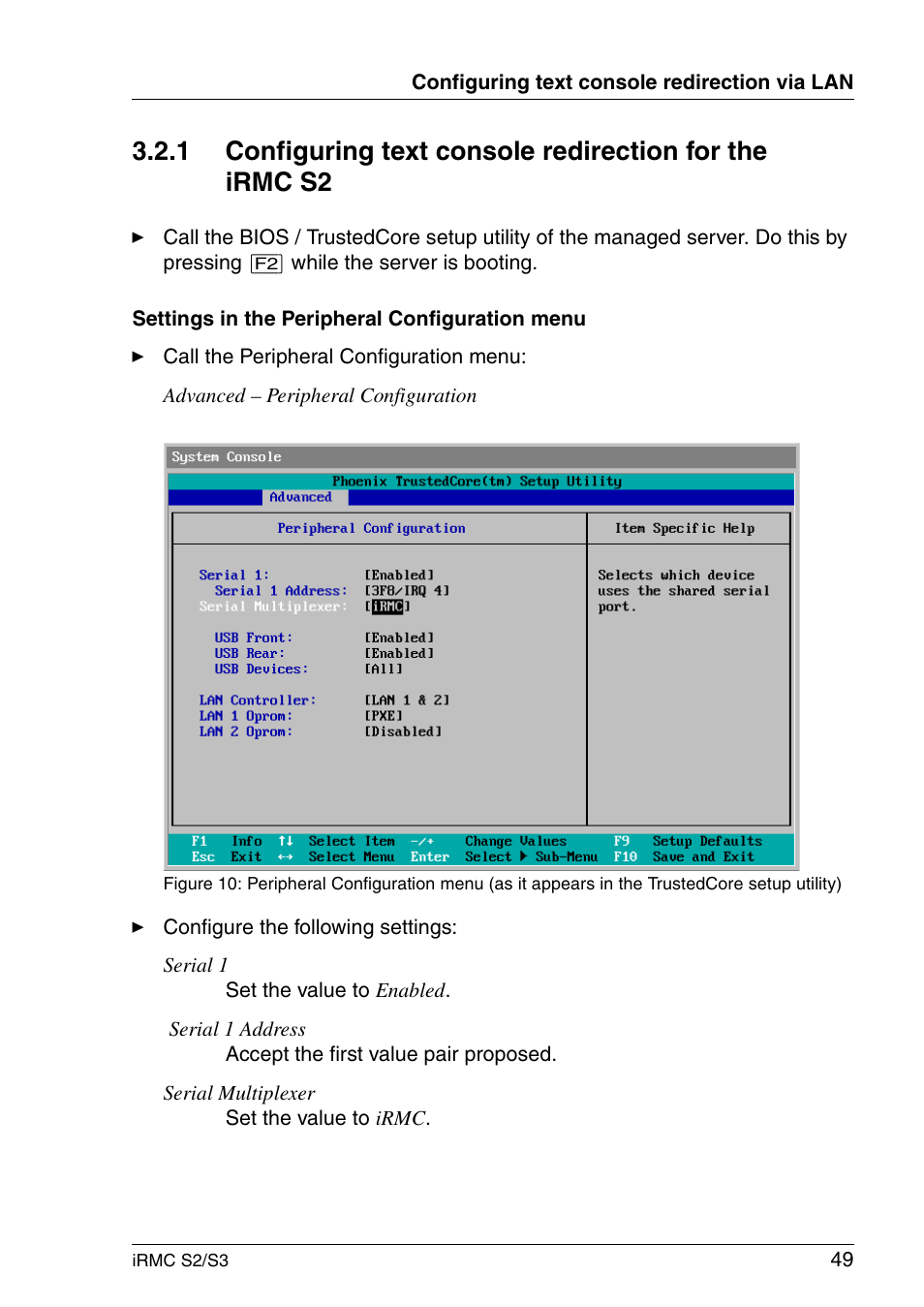 Ue with, Section | FUJITSU INTEGRATED REMOTE MANAGEMENT CONTROLLER IRMC S2/S3 User Manual | Page 49 / 426