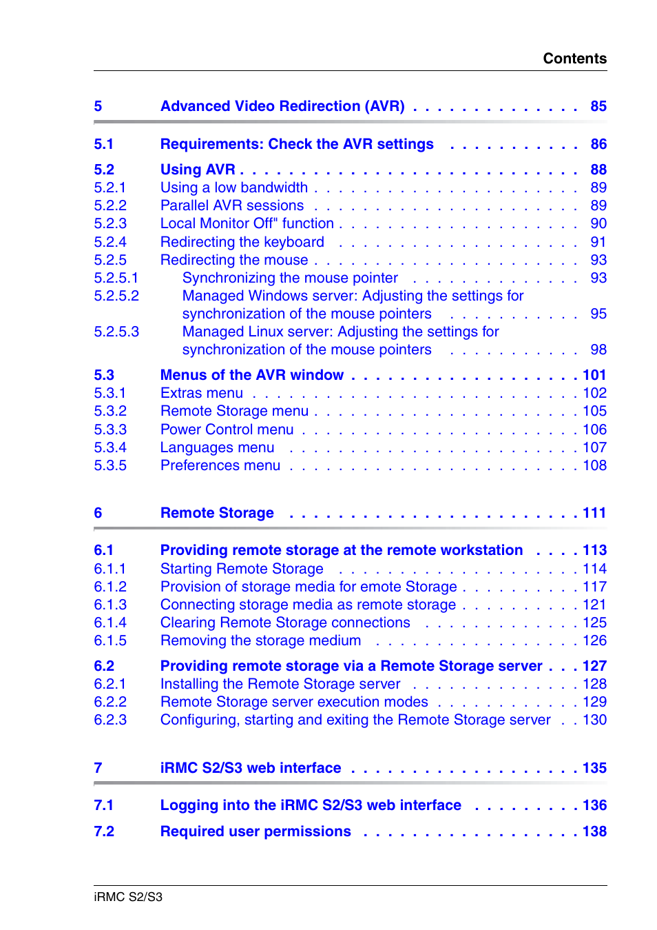 FUJITSU INTEGRATED REMOTE MANAGEMENT CONTROLLER IRMC S2/S3 User Manual | Page 5 / 426