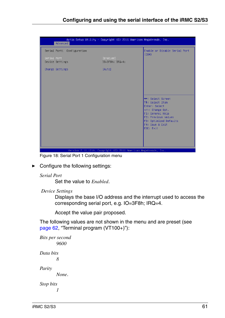 FUJITSU INTEGRATED REMOTE MANAGEMENT CONTROLLER IRMC S2/S3 User Manual | Page 61 / 426