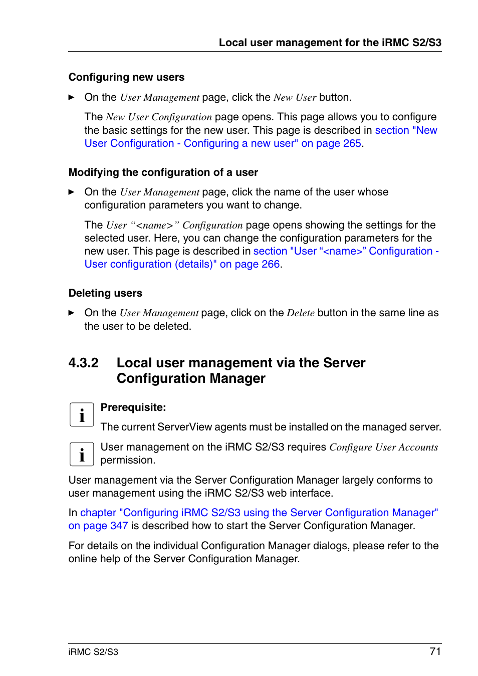 FUJITSU INTEGRATED REMOTE MANAGEMENT CONTROLLER IRMC S2/S3 User Manual | Page 71 / 426